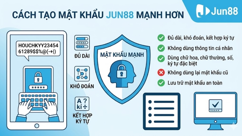 Cách Tạo Mật Khẩu JUN88 Mạnh Hơn